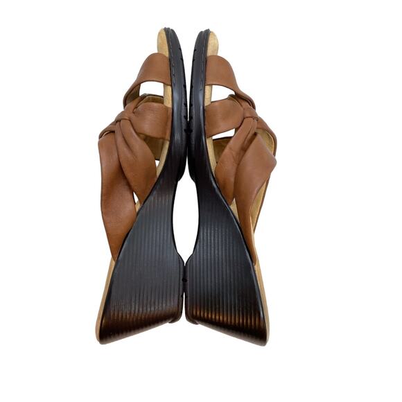 SOFTSPOTS Carmel Leather Wedge Sandals Women's 9.5M Comfort Slide - Picture 9 of 13